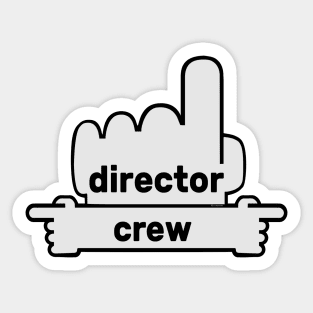 Hands Pointing - Text Art - Director and Crew Sticker